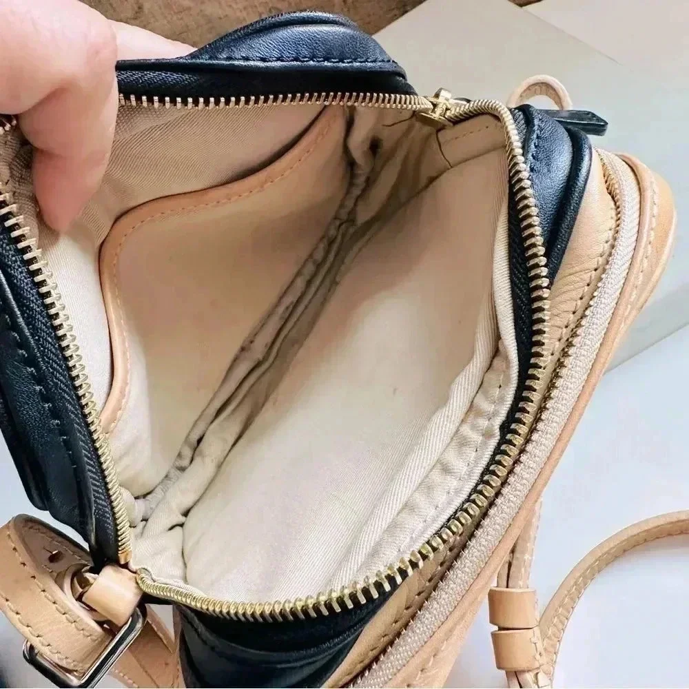 Rovimoss Mini Square Leather Mini Color Block Crossbody Bag